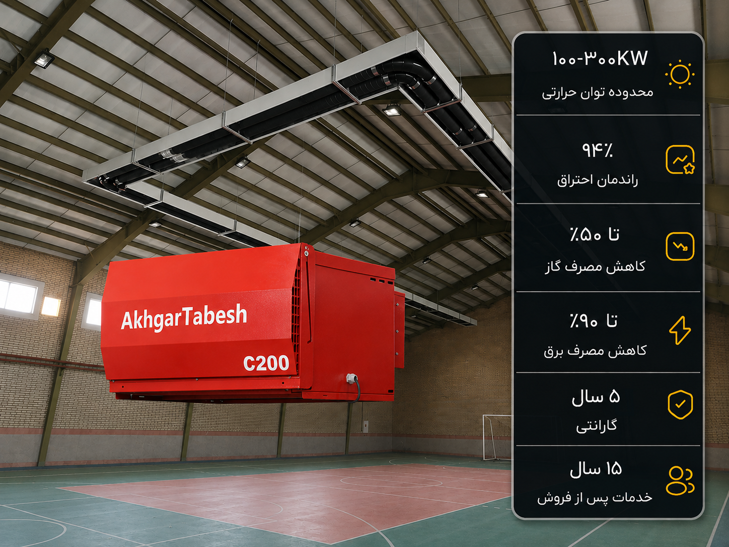 سامانه گرمایش تابشی مرکزی OHA (پرتو) اخگرتابش